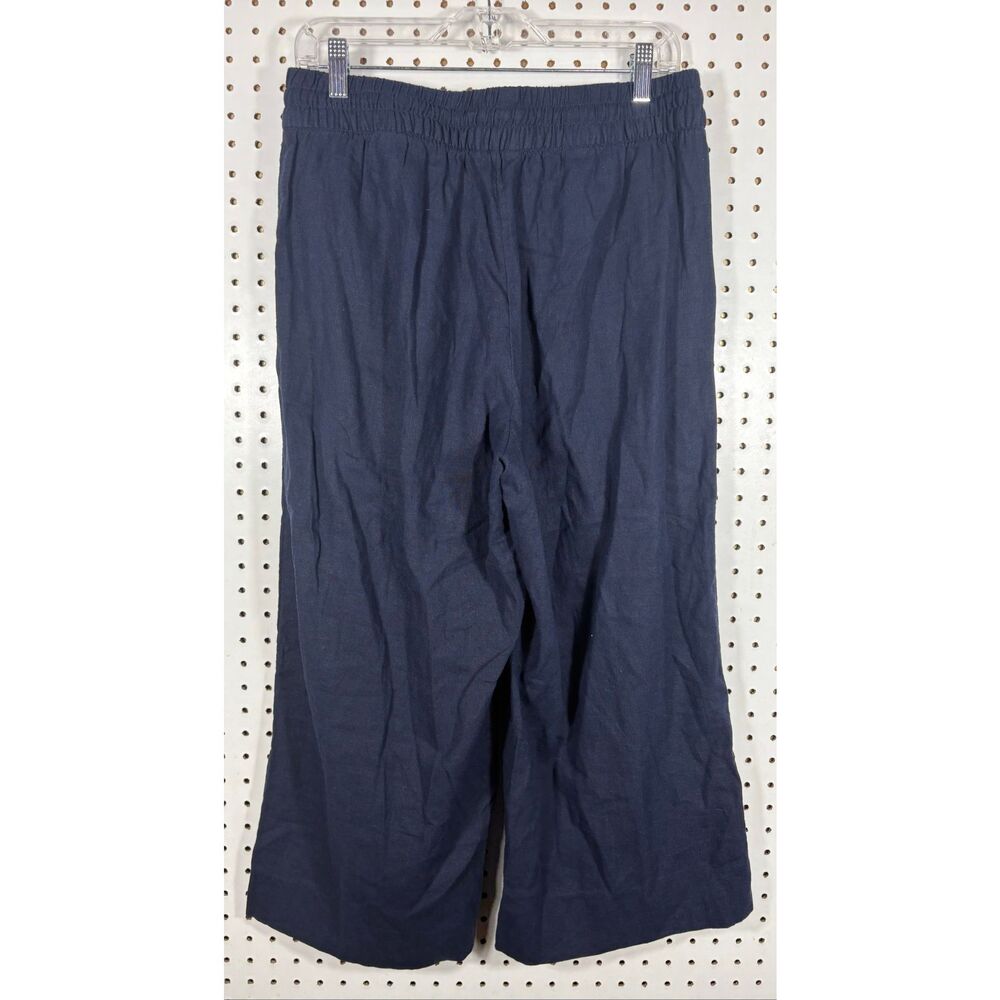 Banana Republic wide leg crop linen blend pants size M - Picture 2 of 9